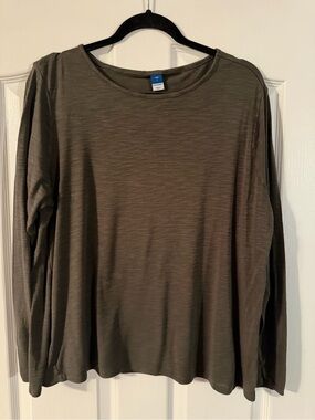 Old Navy Women's Long Sleeve Crewneck Top - Olive